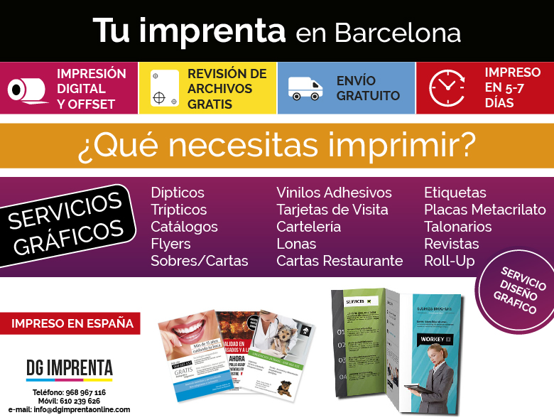 Imprenta Barcelona. Impresion Digital e Impresion Offset