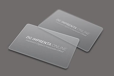 Imprentas en Barcelona - Tarjetas PVC Blancas y Transparentes