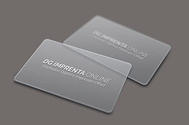 Imprentas en Ciudad Real - Tarjetas PVC Blancas y Transparentes